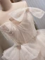 Sexy Ivoire Paillettes Perlage Perle Robe De Fête 2023 Bustier Noeud Sans Manches Dos Nu Longue Cocktail Soirée Robe De Ceremonie