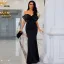 Sexy Black Evening Dresses 2022 Trumpet / Mermaid Off-The-Shoulder Bow Sleeveless Backless Floor-Length / Long Evening Party Formal Dresses