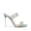 Sexy Transparent Pool Blue Rivet Evening Party Womens Sandals 2022 11 cm Stiletto Heels Open / Peep Toe High Heels