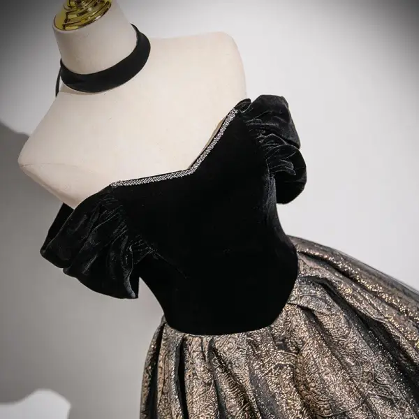 Sexy Black Glitter Prom Dresses 2024 Ball Gown Strapless Sleeveless Backless Floor-Length / Long Prom Formal Dresses