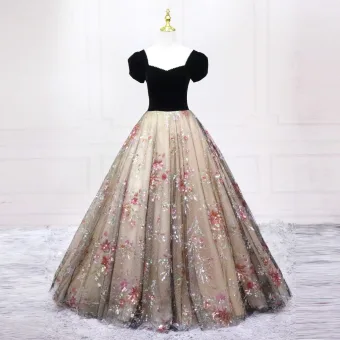 Elegante Zwarte Kralen Pailletten Galajurken 2025 Baljurk Vierkante Halslijn Korte Mouwen Ruglooze Lange Gala Gelegenheid Jurken