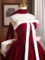 Sexy Burgundy Glitter Short Cocktail Party Party Dresses 2025 Ball Gown Strapless Sleeveless Backless Bow Formal Dresses