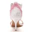Charming Blushing Pink Lace Flower Prom Womens Sandals 2022 Pearl 7 cm Stiletto Heels Open / Peep Toe Sandals High Heels