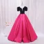 Vintage / Retro Ethnic Fuchsia Beading Prom Dresses 2024 Ball Gown Scoop Neck Floor-Length / Long Polyester Backless Prom Short Sleeve Formal Dresses