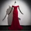Charmant Bordeaux Avec Châle Robe De Soirée 2025 Trompette / Sirène De l'épaule Sans Manches Dos Nu Train De Balayage Robe De Ceremonie