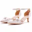 Piękne Białe Perła Rhinestone Buty Ślubne 2023 5 cm Szpilki Szpiczaste Ślub Wysokie Obcasy