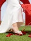 Bling Bling Gold Pearl Rhinestone Wedding Shoes 2026 5 cm Stiletto Heels Leather Pointed Toe Wedding Pumps