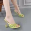 Mode Orange Freizeit Ball Strass Sandalen Damen 2022 11 cm Stilettos Peeptoes Sandaletten Hochhackige