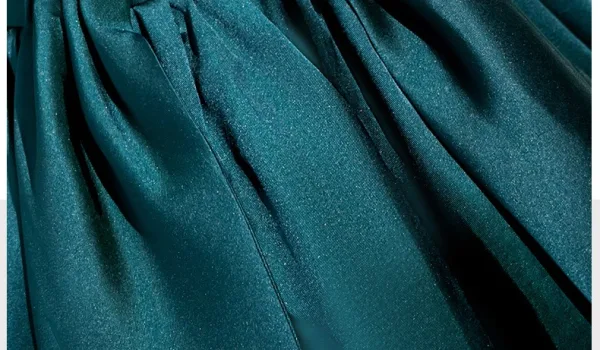 Vintage / Retro Dark Green Prom Dresses 2025 A-Line / Princess Off-The-Shoulder Short Sleeve Backless Floor-Length / Long Formal Dresses