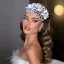 Elegant Hvit Perle Rhinestone Blomst Legering Bryllup Har Tilbehor 2024