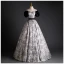 Elegant Black Printing Prom Dresses 2023 Ball Gown Off-The-Shoulder Puffy Short Sleeve Backless Bow Floor-Length / Long Prom Formal Dresses