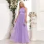 Chic / Belle Lavande Paillettes Robe De Bal 2024 Princesse Col Haut Sans Manches Longue Promo Robe De Ceremonie