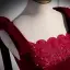 Chic / Beautiful Burgundy Suede Prom Dresses 2022 A-Line / Princess Square Neckline Sleeveless Backless Rhinestone Floor-Length / Long Prom Formal Dresses