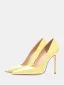 Schöne Gelb OL Büro Lackleder Pumps Hochhackige 2026 10 cm Stilettos Spitzschuh Pumps