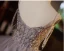 Charming Grey Cascading Ruffles Beading Pearl Sequins Prom Dresses 2024 Ball Gown Spaghetti Straps Sleeveless Backless Floor-Length / Long Prom Formal Dresses