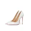 Mooie / Prachtige Kantoor OL Witte Lakleer Pumps 2024 10 cm Naaldhakken / Stiletto Spitse Neus Hoge Hakken