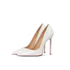 Chic / Beautiful Office OL White Patent Leather Pumps 2024 10 cm Stiletto Heels Pointed Toe High Heels