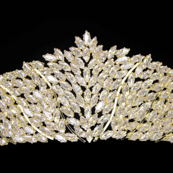 Scintillantes Argenté Faux Diamant Zircon Accessoire Cheveux Mariage 2024 Mariage Accessorize