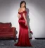 Sexy Beige Gespaltete Front Abendkleider 2022 Meerjungfrau Off Shoulder Ärmellos Sweep / Pinsel Zug Abend Festliche Kleider