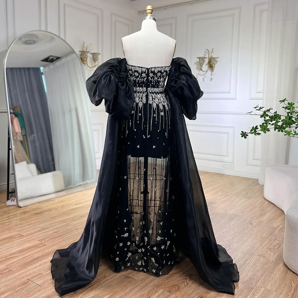 blue dress for baby girl Dolly High End Black Off Shoulder Sequin Tube Top Long Banquet Dress-Maris S / Black