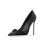 Fashion Black Office OL Leather Suede Pumps 2023 10 cm Stiletto Heels Pointed Toe Pumps High Heels
