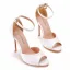 Sexy White Evening Party Womens Sandals 2022 Ankle Strap 11 cm Stiletto Heels Open / Peep Toe Sandals High Heels
