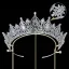 Baroque Bling Bling Argenté Faux Diamant Accessoire Cheveux Mariage 2024 Zircon Alliage Mariage