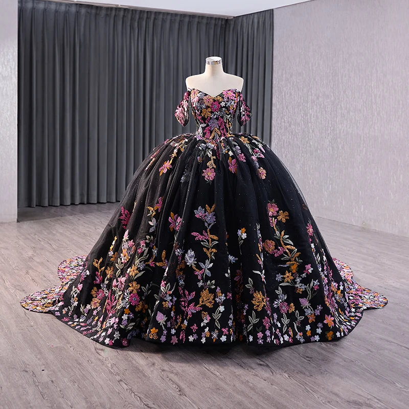 strapless open back dress White Sequined Off Shoulder V-Neck Long Train Prom Dress main image 0