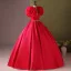 Medieval Fuchsia Rhinestone Appliques Prom Dresses 2024 Satin Ball Gown Scoop Neck Sleeveless Backless Floor-Length / Long Prom Formal Dresses