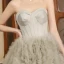 Charming Pleated Sage Green Prom Dresses 2023 Ball Gown Strapless Sleeveless Backless Court Train Prom Formal Dresses