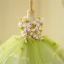 Flower Fairy Sage Green Appliques Birthday Short Flower Girl Dresses Ball Gown 2023 V-Neck Sleeveless Flower Girl Dresses