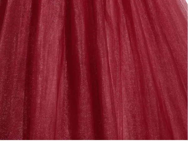 Chic / Beautiful Burgundy Floor-Length / Long Prom Dresses 2024 Ball Gown V-Neck Sleeveless Backless Prom Formal Dresses