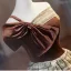 Chic / Beautiful Brown Bow Floor-Length / Long Prom Dresses Ball Gown 2024 One-Shoulder Sleeveless Backless Prom Formal Dresses