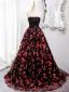 Schöne Schwarz Pailletten Ballkleider 2024 Ballkleid Bandeau Ärmellos Rückenfreies Lange Ball Festliche Kleider