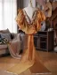 Fashion Khaki Handmade  Puffy Short Sleeve Jackets & wraps Prom shawl 2025 Tulle