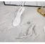 Sexy Transparent White Cocktail Party Crystal Womens Sandals 2023 Ankle Strap 10 cm Stiletto Heels Open / Peep Toe Sandals High Heels