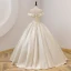 Élégant Champagne Glitter Robe De Bal 2022 Robe Boule De l'épaule Manches Courtes Dos Nu Longue Promo Robe De Ceremonie