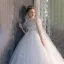 Charming White Beading Pearl Rhinestone Sequins Tassel Birthday Flower Girl Dresses 2025 Ball Gown Scoop Neck Sleeveless Sweep Train