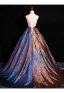 Charming Coffee Glitter Rhinestone Sequins Prom Dresses 2024 Ball Gown Halter Sleeveless Backless Floor-Length / Long Prom Formal Dresses