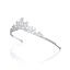 Enkla Vita Rhinestone Zirkon Legering Bröllop Tiara Brud Huvudbonad 2022