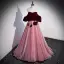 Elegant Burgundy Appliques Prom Dresses 2022 A-Line / Princess Strapless Pearl Sleeveless Backless Floor-Length / Long Prom Formal Dresses