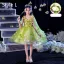 Flower Fairy Sage Green Appliques Birthday Flower Girl Dresses 2024 Ball Gown V-Neck Bell sleeves Floor-Length / Long