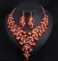 Exaggerated Fuchsia Prom Necklaces 2023 Quinceañera Metal Earrings Necklace Accessories