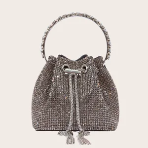Mode Mooie Prachtige Zwarte Rhinestone Avond Handtassen 2023