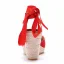 Bohemia Beige Street Wear Womens Sandals 2022 Ankle Strap 10 cm Wedges Waterproof Pointed Toe Womens Sandals