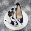 Chic / Belle Blanche Noire Soirée Patchwork Escarpins 2023 12 cm Talons Aiguilles À Bout Pointu Escarpins Talons Hauts