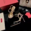 Sexy Blanche Rivet Soirée Sandales Femme 2022 Cuir 6 cm Talons Aiguilles À Bout Pointu Sandales Talons Hauts