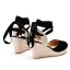 Bohemia Beige Street Wear Womens Sandals 2022 Ankle Strap 10 cm Wedges Waterproof Pointed Toe Womens Sandals