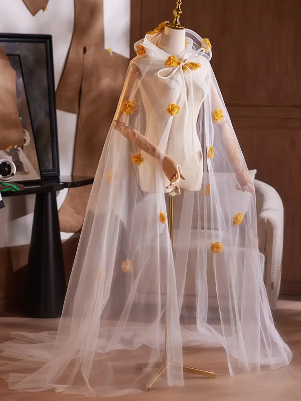 Chic / Belle Blanche Fait main Appliques Promo châle Accessorize Tulle 2025