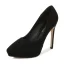 Modest / Simple Black Evening Party Suede Pumps 2023 12 cm Stiletto Heels Pointed Toe Pumps High Heels